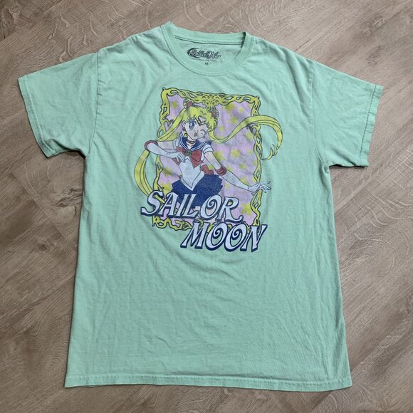 Sailor Moon T-Shirt Mint Green Anime Manga Men's Medium M Tee Naoko Takeuchi - Picture 1 of 7